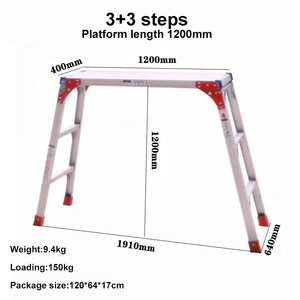 Công nghiệp nhôm có thể gập lại nền tảng hệ thống khóa pin kép chống trượt khóa an toàn di động bằng tay gia cố nền tảng làm việc - Product Image 4