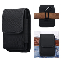 Pochette pour Samsung Galaxy Z Flip 8 7 6 pour iPhone Duo Pliable Noir Fermeture Magnétique Clip Métallique Robuste Emplacement Ceinture Nylon Cuir