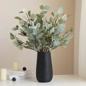 Wholesale Eucalyptus Leaf Greenery Bouquet Artificial Fabric Eucalyptus Bunches Wedding Party Event Decoration