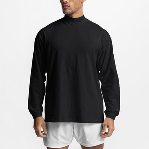 <span class=keywords><strong>T</strong></span>-<span class=keywords><strong>Shirt</strong></span> a Collo Alto in Cotone Pettinato 210GSM a Maniche Lunghe, Vendita all'Ingrosso per Ordini Aziendali Personalizzati - Product Image 1