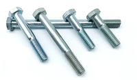 Vis hexagonale DIN931 à filetage partiel, acier Gr 4.8/8.8/10.9/12.9, finition noire, zinguée HDG, M1.6-M12, emballage personnalisé, en stock, directement de l'usine