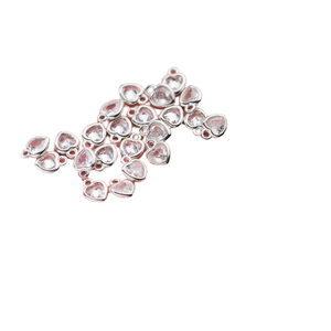 จี้รูปหัวใจประดับเพชรซิคอนเงินแท้ S925 รุ่น YM Q0720 พร้อมขอบตกแต่ง - Product Image 1