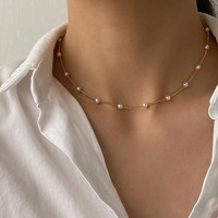 Nouveau collier ras du cou polyvalent en perles personnalisées à la mode pour femmes