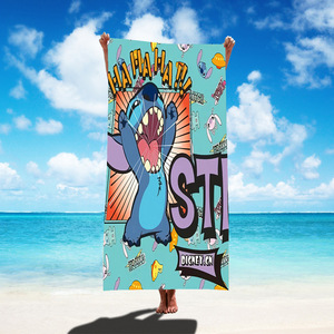 Newest Custom Print Microfiber <b>Beach</b> <b>Towel</b> Sand Free Quickdry Cartoon Stitch Kids <b>Beach</b> <b>Towels</b> with logo - Product Image 3