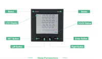 Medidor de Energía Trifásico Multifunción Acrel AMC96-E4/KC, Medidor de Panel 96*96, 4DI+2DO RS485 Modbus-RTU, Monitoreo de Energía 0.5S