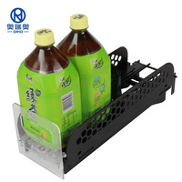 Plateaux de rangement à ressorts réglables en largeur, système de poussée, pousseur de bouteilles de boisson