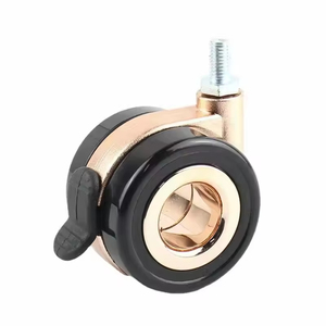 60mm Office Chair Caster <b>Wheels</b> Grip Ring Stem Twin Swivel Castors 60kg Load Precision Ball Bearing Silent Braking Furniture - Product Image 4