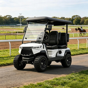 Voiturette de golf électrique GRENTEK 4 places blanche, moteur 5000W, autonomie 90 km, finition personnalisable pour parcours de golf et utilisation hors route. - Product Image 3