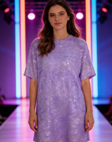 Robe ample à sequins grande taille 2026 |   Bords doublés, respectueux de la peau, sans frottement |   Mini-robe de soirée décontractée à taille naturelle