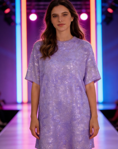 Vestido Holgado con Lentejuelas Talla Grande 2026 |   Bordes Forrados y Cosidos, Agradable al Tacto, Sin Rozaduras |    Mini Vestido Casual para Baile Nocturno - Product Image 4