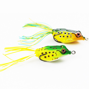 Grenouilles souples flottantes artificielles de haute qualité en pvc coloré de chine 45mm/8g, crochet VMC - Product Image 1