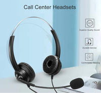 Casque Gamer Circum-auriculaire avec Microphone, Casque Téléphonique Filaire USB pour Centre d'Appels et Fabricants
