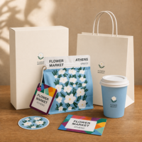 Ensemble cadeau d'emballages de café recyclables de luxe à l'odeur florale d'Athènes |   Kit de Marquage Premium Personnalisé pour Sacs en PE avec Boîte de Transport Manuelle pour Bean Bags