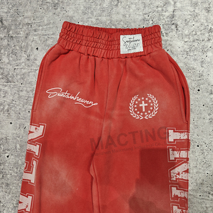 <span class=keywords><strong>Pantaloni</strong></span> da <span class=keywords><strong>Tuta</strong></span> da Uomo Personalizzati di Alta Qualità, 100% Cotone, 450 Gsm, Pesanti, Stile Vintage, Lavaggio Acido, Gamba Dritta Oversize - Product Image 2