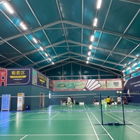 Grandes tentes intérieures climatisées en PVC multi-usages mobiles pour court de tennis de badminton