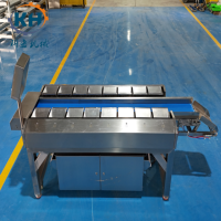Structure d'alimentation optimisée anti-éclaboussures multi-stations pour l'emballage automatique de snacks en flocons et en blocs avec pesage intégré