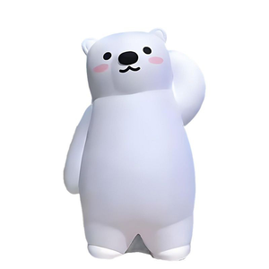 Moonloop Rising Light Teddy, grande figurine gonflable géante en forme d'ours de dessin animé avec logo, sensation douce, finition mate, pour publicité - Product Image 1