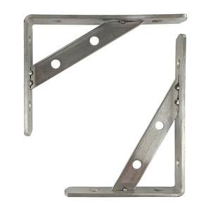 Soportes de Pared de Acero Inoxidable, Resistentes, en Ángulo de 90 Grados, 2 Piezas, Plateados - Product Image 5