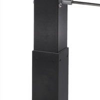 Table de chevet ergonomique en acier inoxydable, table à une seule jambe réglable en hauteur, manivelle manuelle, bureau portable intelligent pour le travail à domicile