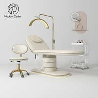 Cama de Belleza Eléctrica Madamcenter 2 en 1, Mesa de Spa Estética, Sillón de Bienestar Moderno Ergonómico con Altura/Respaldo/Piernas Ajustables y Silencioso