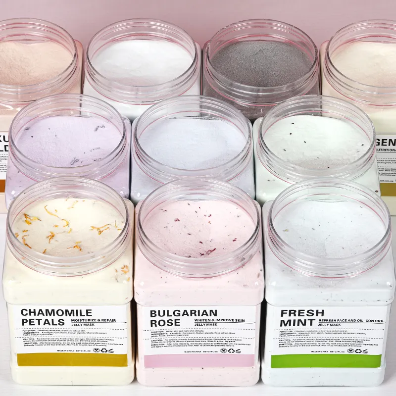 Masque hydrogelée de caoutchouc, 3/24K, lavande, tubulaire, Rose et collagène, gommage du visage, hydratant, poudre d'argile, hydrogel, soins du visage