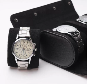 Sac de rangement portable en cuir PU personnalisé avec logo pour montres, étui de protection de voyage pour montres, sac cadeau de présentation pour montres - Product Image 3