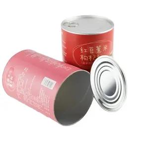 ココアコーヒー粉末製品用の簡単なプルリング蓋缶包装ボックス付きの食品グレードのカスタマイズされた印刷複合紙チューブ
