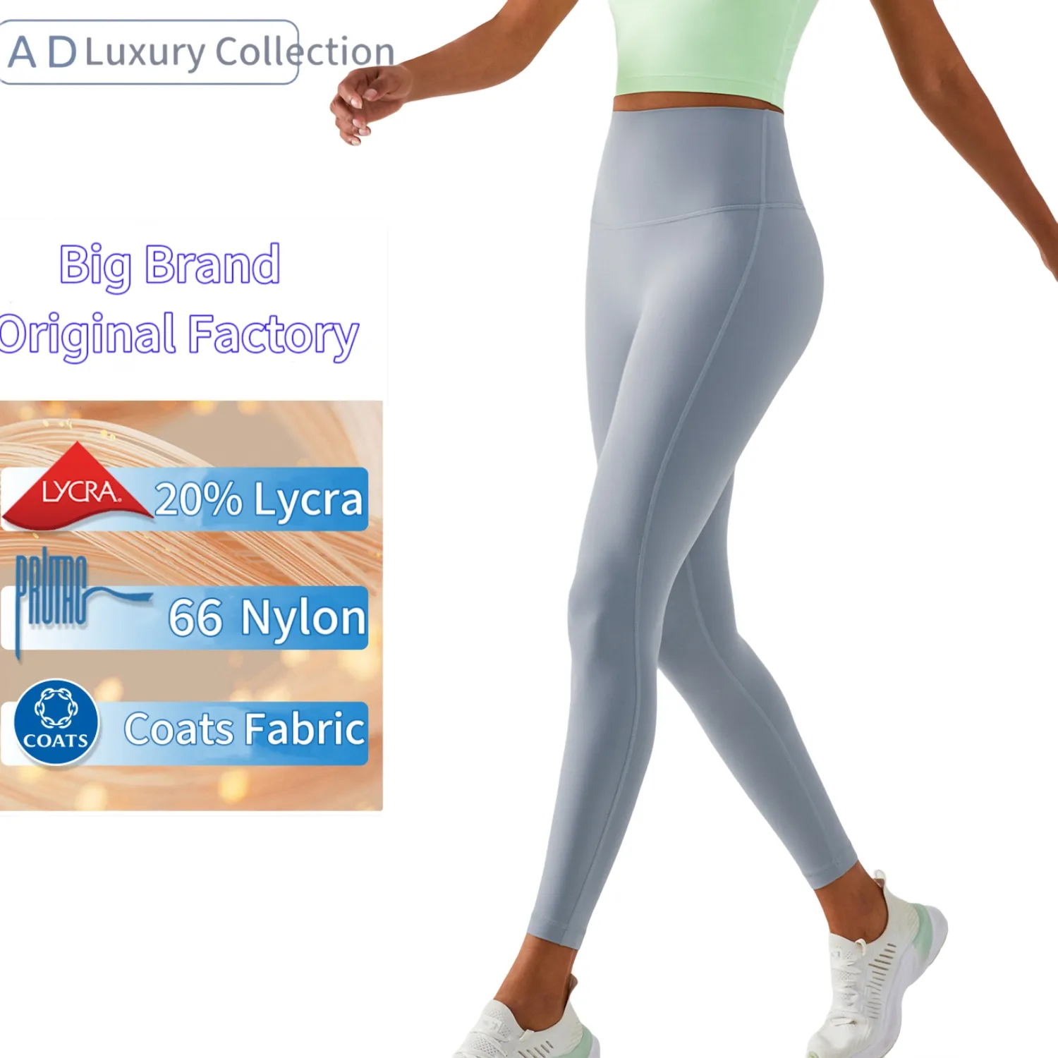 AD High Luxury Nuls pantaloni da Yoga Fitness a vita alta glutei attillati da donna Lift Yoga Suit No T Leggings Fitness Anti Curling