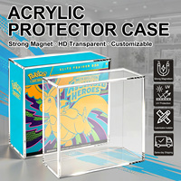 Boîte magnétique en acrylique ETB, protection UV 100 %, aimant N52, 5 mm, boîte de présentation transparente robuste, assemblage facile, bord biseauté à 45 degrés