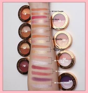 2 en 1 rosa dorada sola sartén sombra de ojos Etiqueta Privada lujo vegano nude maquillaje paleta de sombras de ojos logotipo personalizado - Product Image 4