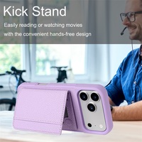 Étui de téléphone multifonctionnel en cuir PU avec fente pour cartes pour iPhone 17 Pro Max, étui portefeuille magnétique pour la série Samsung