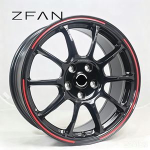 Jantes forgées ZFAN ZE40 15-19 pouces Racing JDM <span class=keywords><strong>en</strong></span> alliage d'aluminium léger à 10 rayons 5x100/5x108/5x114.3 Finition noire - Product Image 1