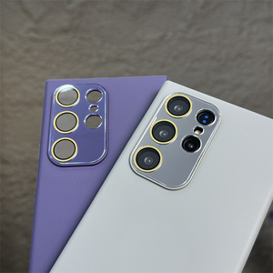 Étui de protection en silicone liquide souple pour Samsung S25 S24 Series, <span class=keywords><strong>coque</strong></span> mate douce pour la peau avec film de protection intégré pour l'objectif de l'appareil photo - Product Image 3