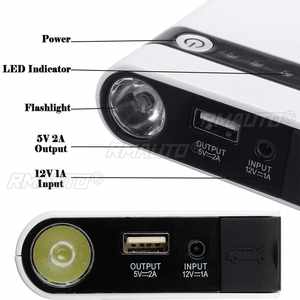 Démarreur de voiture portable 20000mAh 12V, booster de batterie d'urgence, chargeur de voiture avec lampe torche LED, dispositif de démarrage automatique - Product Image 4