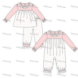 Enfant en bas âge fille vêtements coton pater col pan bébé filles robes 2-12 enfants vêtements enfants filles robes Saint Valentin - Product Image 5