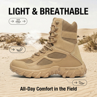 Bottes de combat ultra-légères Yearning, grande taille, montantes, antidérapantes, respirantes, imperméables, semelle extérieure en caoutchouc, toutes saisons, EVA