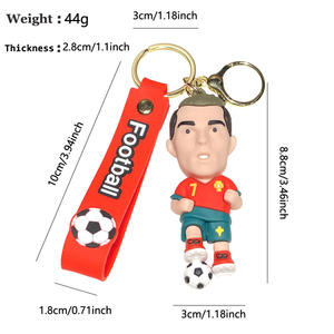 Nouveau <span class=keywords><strong>porte</strong></span>-clés léger en caoutchouc et PVC, anneau pour clés de voiture et pendentif de sac à dos avec impression UV - Product Image 5