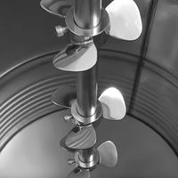 Mélangeur à pales personnalisable en acier inoxydable écologique SUS304, composant moteur à hélice à trois pales larges pour produits chimiques
