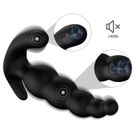 Vibrateur à billes anales en silicone, étanche et écologique, grande taille, pour femmes et hommes - Plugs de masturbation, marque OEM