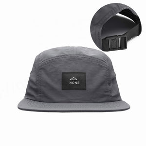 Vente en gros Sports de plein air Cinq panneaux Respirant Léger Nylon Imperméable Séchage rapide Personnalisé Non Structuré Casquette Snapback - Product Image 6