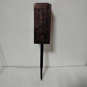 Solar Lawn <b>Light</b> <b>Led</b> Iron Stake Outdoor Garden Pathway Lighting Water Resistant With Flower Pattern Projection - Product Image 3