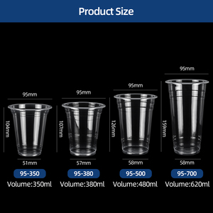 Vasos de Plástico PP Desechables para Té de Burbujas, Personalizados, con Tapa, para Llevar, de 12 oz y 16 oz - Product Image 4