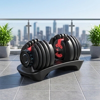Ensemble d'haltères réglables à verrouillage rapide, vente en gros d'usine, 24 kg, 40 kg, poignée antidérapante, équipement de fitness pour la musculation à domicile
