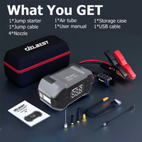 Démarreur de voiture 12V 36000mAh et compresseur d'air 150PSI pour gonflage de pneus, combo batterie externe portable