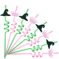 Vente en gros de gobelets réutilisables en PETG colorés avec des décorations de sorcières et de princesses, thème magique pour des fêtes d'anniversaire amusantes pour enfants