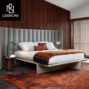 <span class=keywords><strong>Leon</strong></span> Furniture Nueva moda Tela de alta calidad Estilo italiano real Lujo moderno Cama suave de cuero moderno - Product Image 1