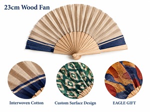 Abanicos de Madera Pintados Plegables Personalizados de Alta Calidad de 23 cm, Color Personalizado, Multiusos, para Regalos de Boda, Fiestas, Venta al por Mayor de Fábrica - Product Image 3