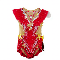 Pour LIUHUO enfants gymnastique rythmique justaucorps Spandex danse porter strass pour compétitions colorant Sublimation gymnastique rythmique