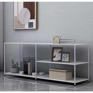Gabinete de <span class=keywords><strong>TV</strong></span> de arte del hierro simple nórdico Kinno ultrafino <span class=keywords><strong>y</strong></span> alto apartamento pequeño piso de dormitorio de lujo gabinete estrecho personalización - Product Image 4