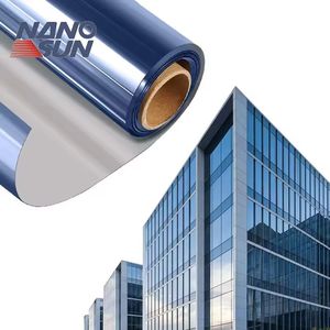 Film de fenêtre unidirectionnel à haute transmission, teinte <span class=keywords><strong>miroir</strong></span> bleue, contrôle solaire, blocage UV, <span class=keywords><strong>autocollant</strong></span> réfléchissant <span class=keywords><strong>pour</strong></span> verre d'appartement - Product Image 1